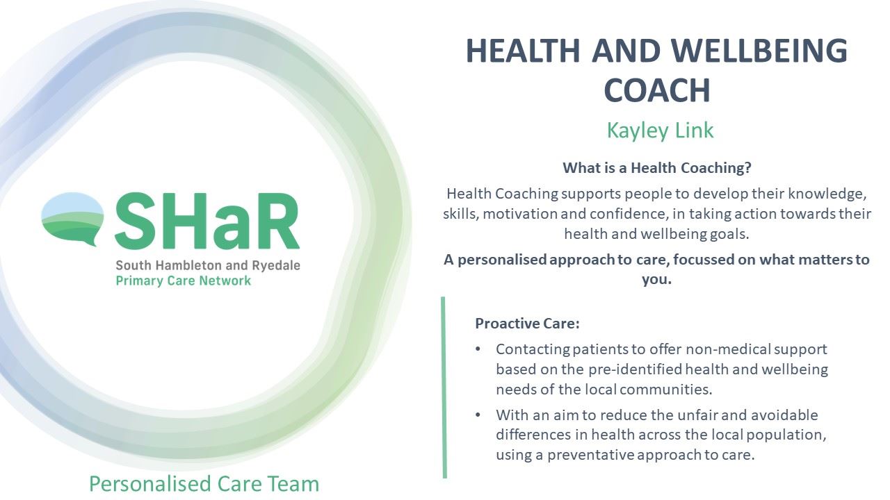 Health and wellbeing coach