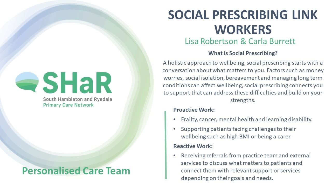 Social prescribing link worker